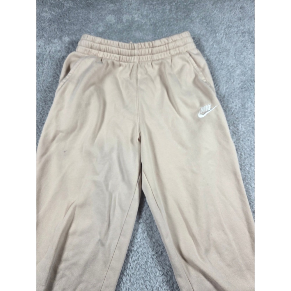 Nike Kids Fleece Jogger Sweatpants Tan Beige Logo Large L G G